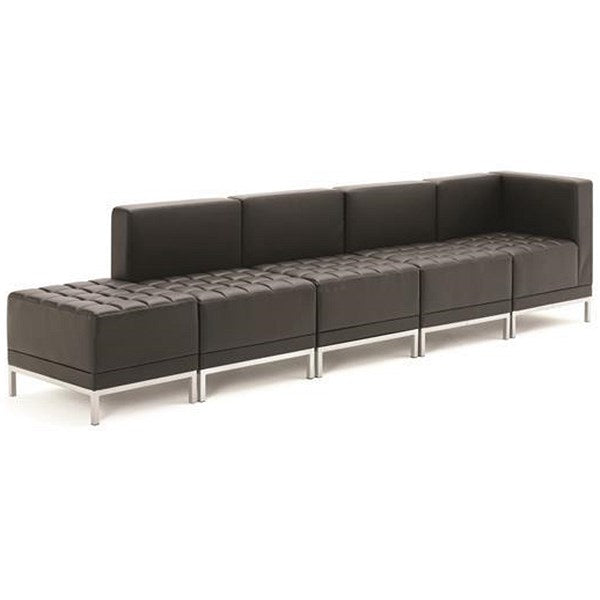 Infinity Leather Modular Chair, Black