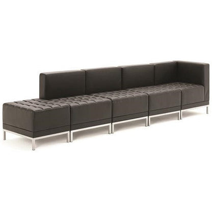 Infinity Leather Modular Chair, Black