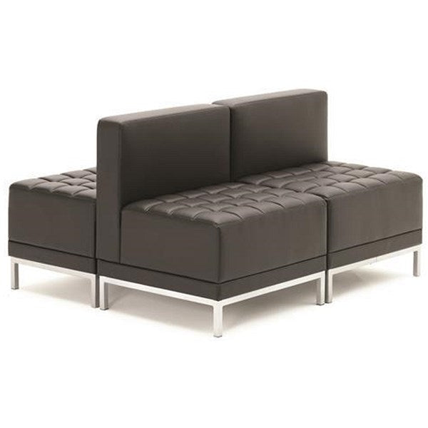 Infinity Leather Modular Chair, Black