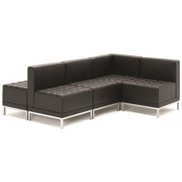 Infinity Leather Modular Chair, Black