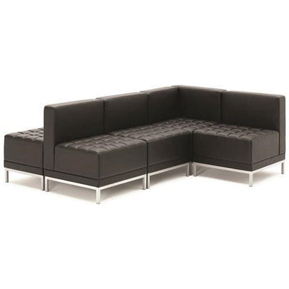 Infinity Leather Modular Chair, Black