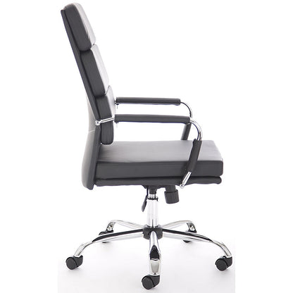 Advocate Executive Chair, Fixed Height Arms, Black