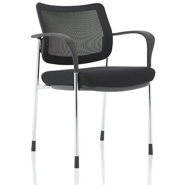 Brunswick Deluxe Mesh Visitors Chair, Chrome Frame, Black Easy2Order : BR000220