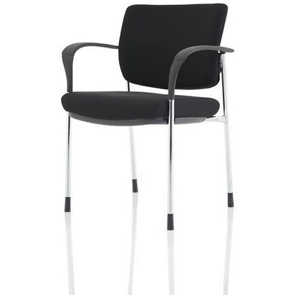 Brunswick Deluxe Visitors Chair, Chrome Frame, Black Easy2Order : BR000222