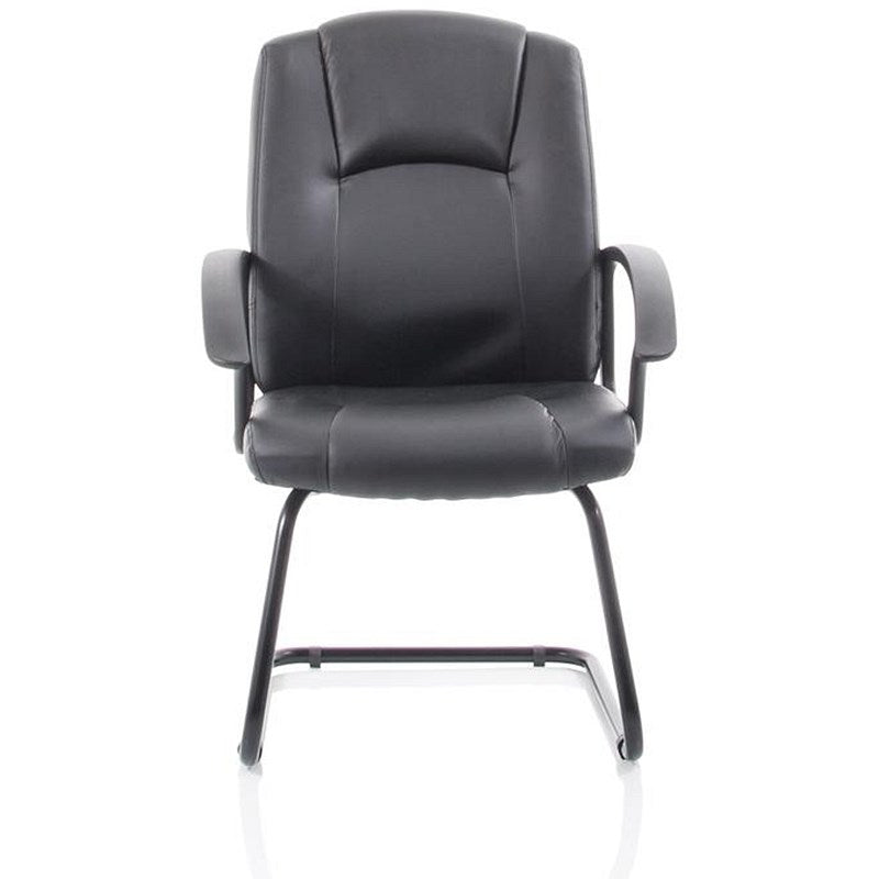 Bella Leather Cantilever Chair, Black