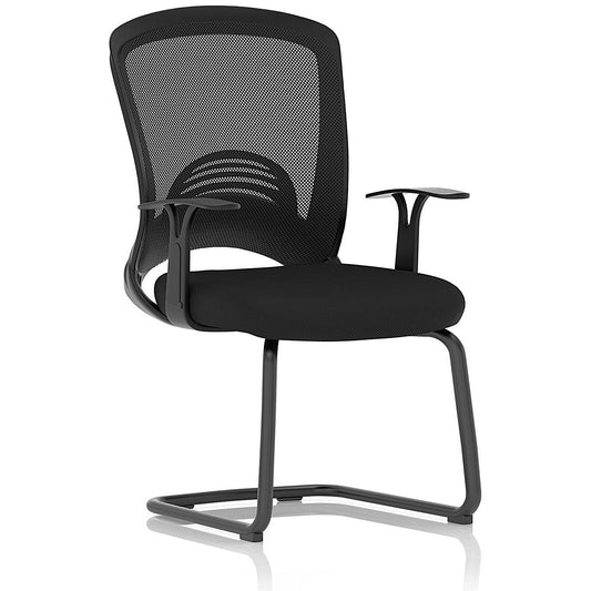 Astro Visitor Cantilever Leg Mesh Chair Black