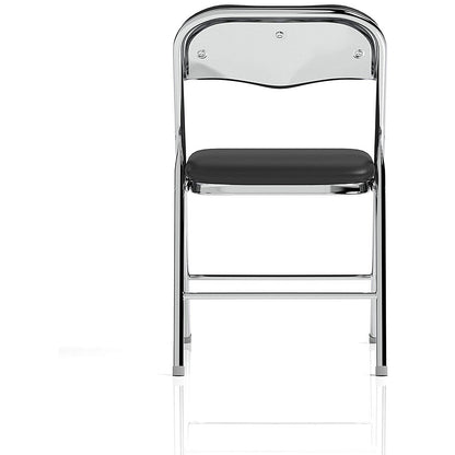 Sicily Folding Chair, Chrome Frame, Black, Pack of 4 Easy2Order : BR000311