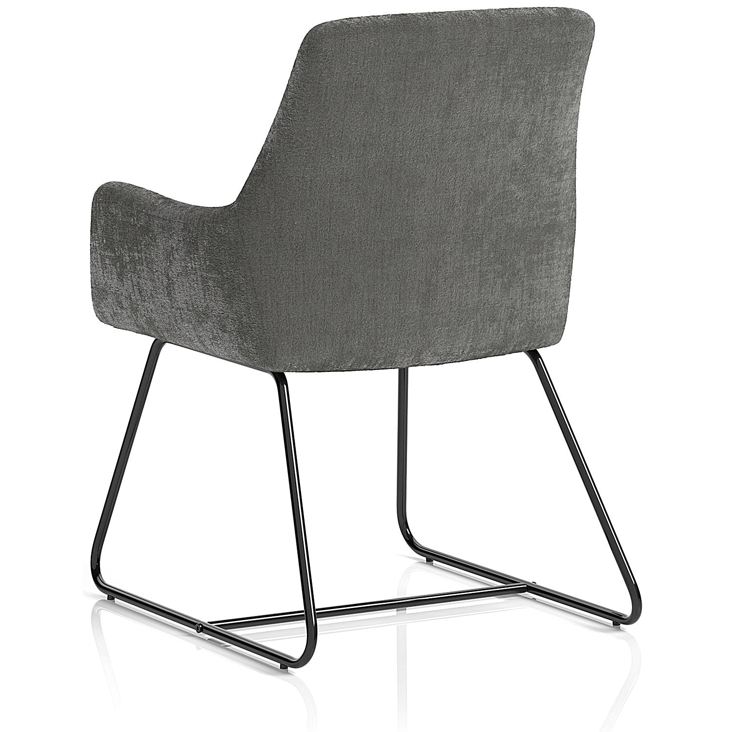 Quote Sled Base Reception Chair, Grey Velour Easy2Order : BR000320