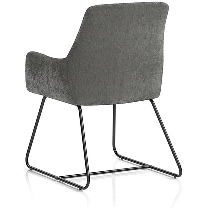 Quote Sled Base Reception Chair, Grey Velour Easy2Order : BR000320