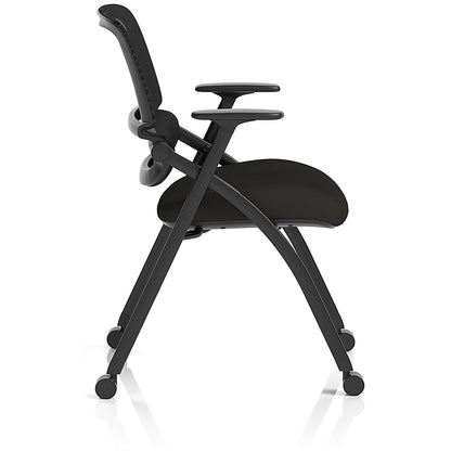 Capra Mesh Back Folding Training Chair, Black