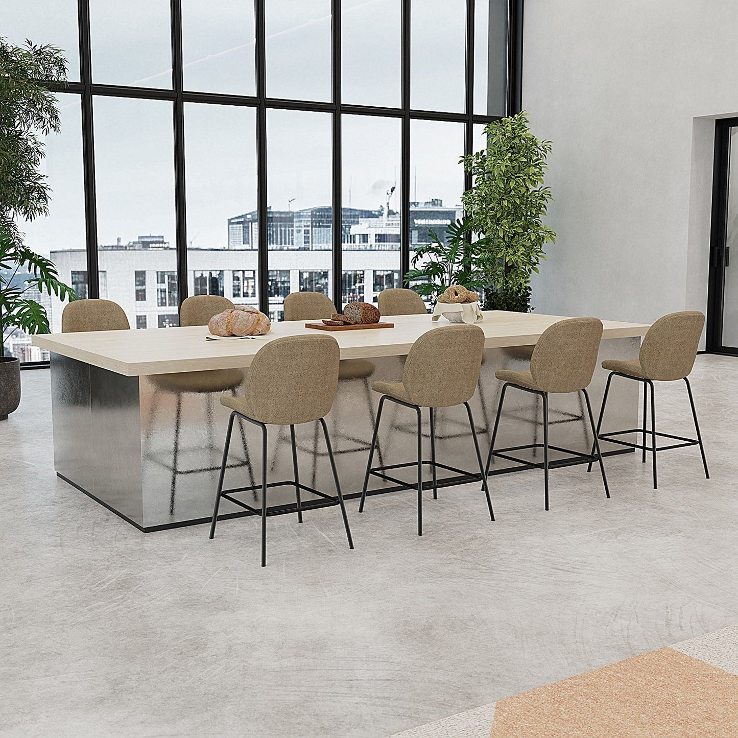 Brayford Bistro High Stool Oatmeal