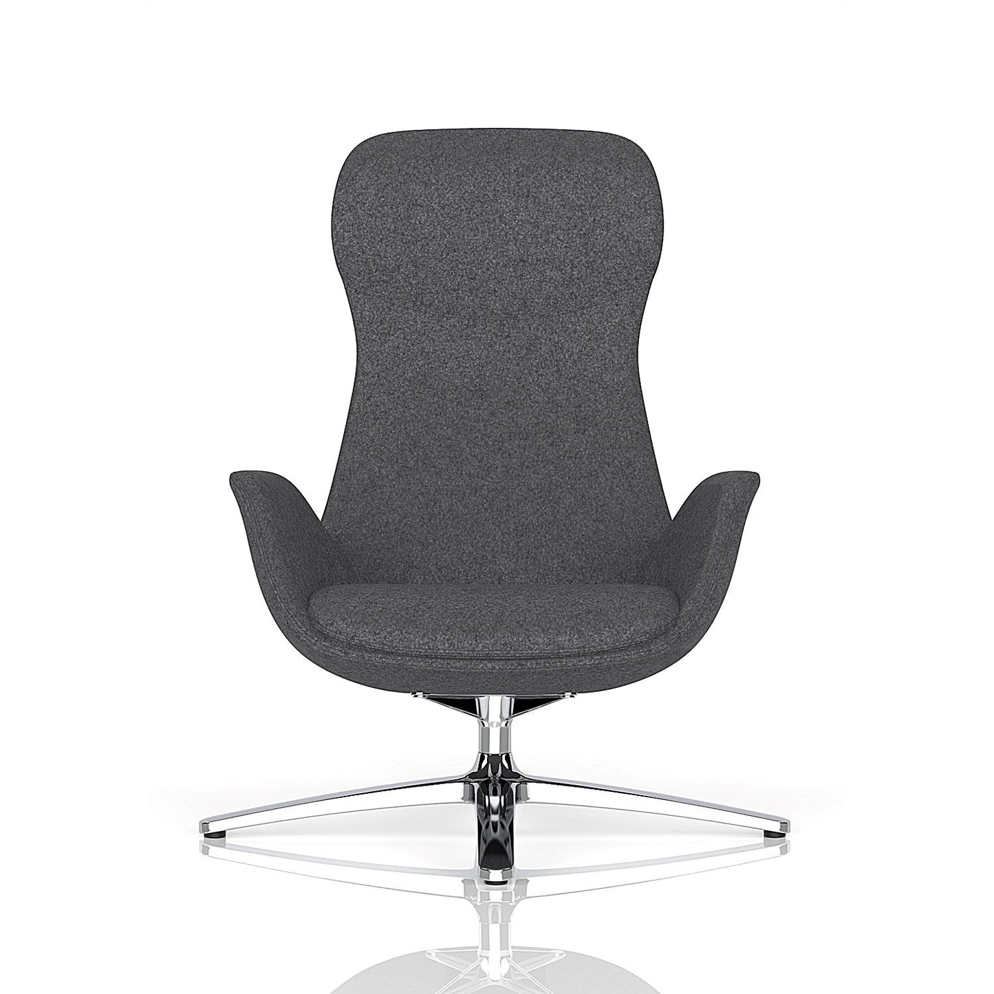 Etta Dark Grey Cashmere Lounge Chair