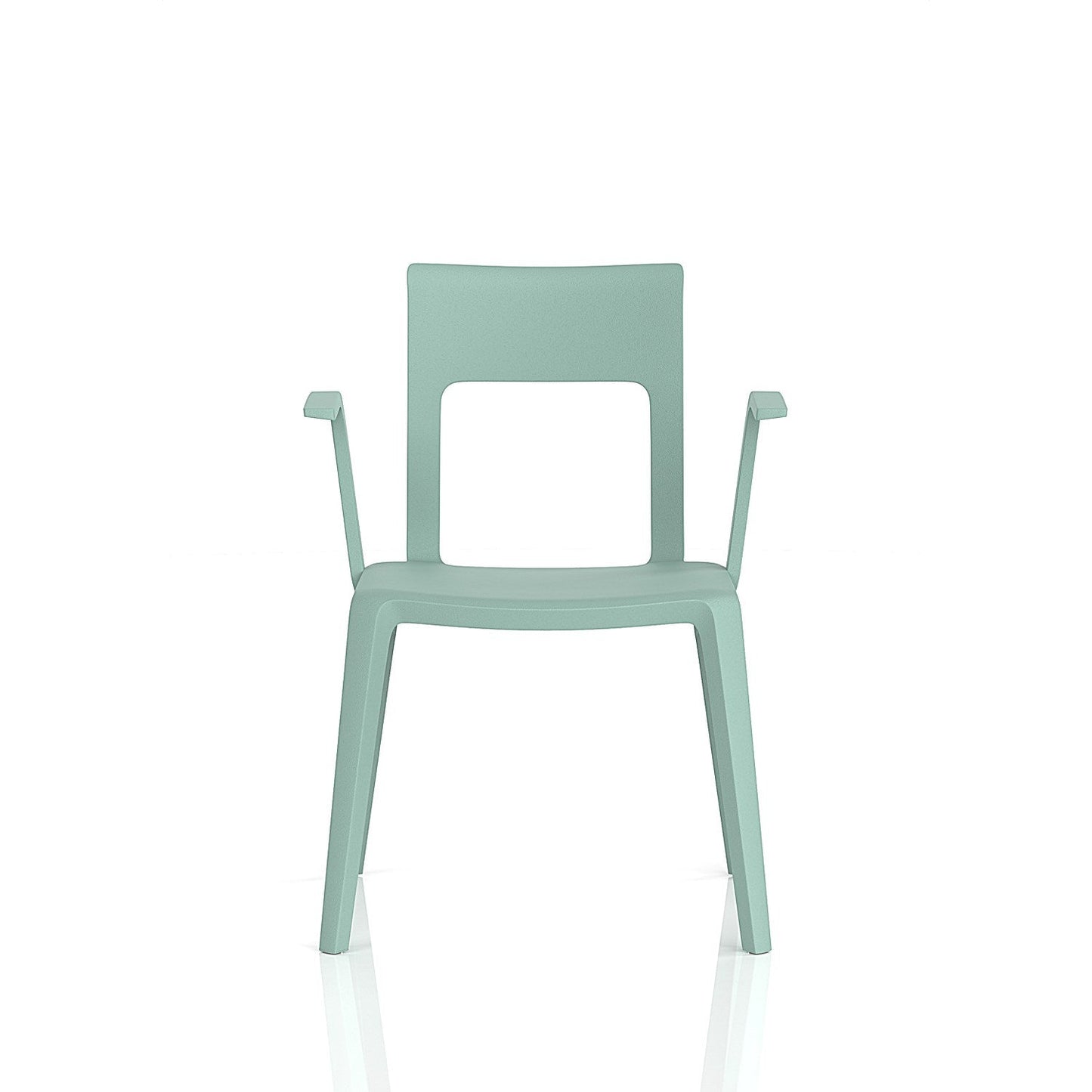 Nest Edge Stacking Cafe & Bistro Chair Green with Arms