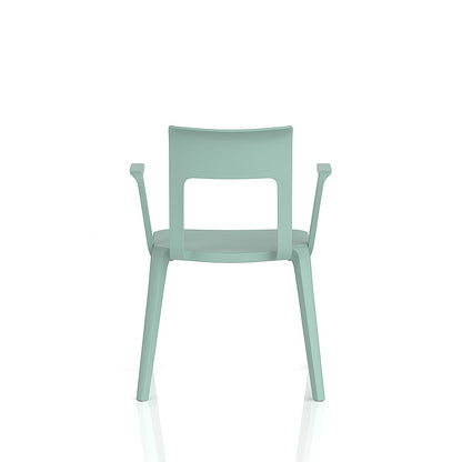 Nest Edge Stacking Cafe & Bistro Chair Green with Arms Easy2Order : BR000341