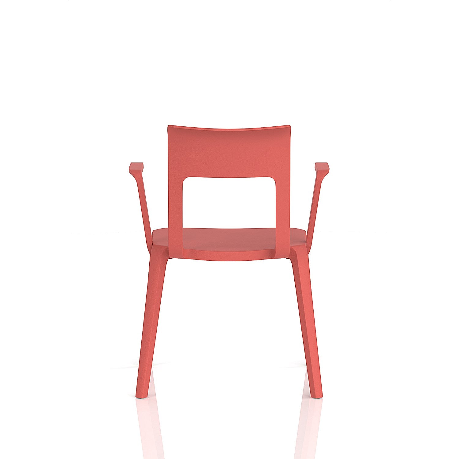 Nest Edge Stacking Cafe & Bistro Chair Red with Arms Easy2Order : BR000342