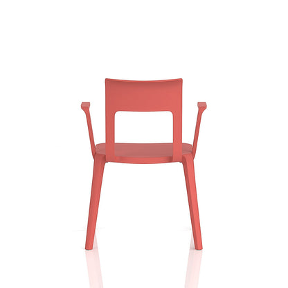 Nest Edge Stacking Cafe & Bistro Chair Red with Arms Easy2Order : BR000342