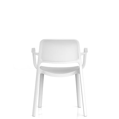 Nest Loop Stacking Cafe & Bistro Chair White with Arms Easy2Order : BR000346