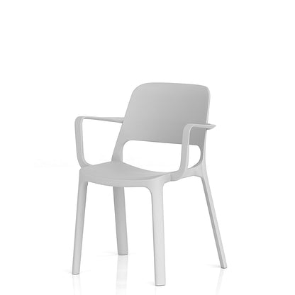 Nest Loop Stacking Cafe & Bistro Chair Grey with Arms