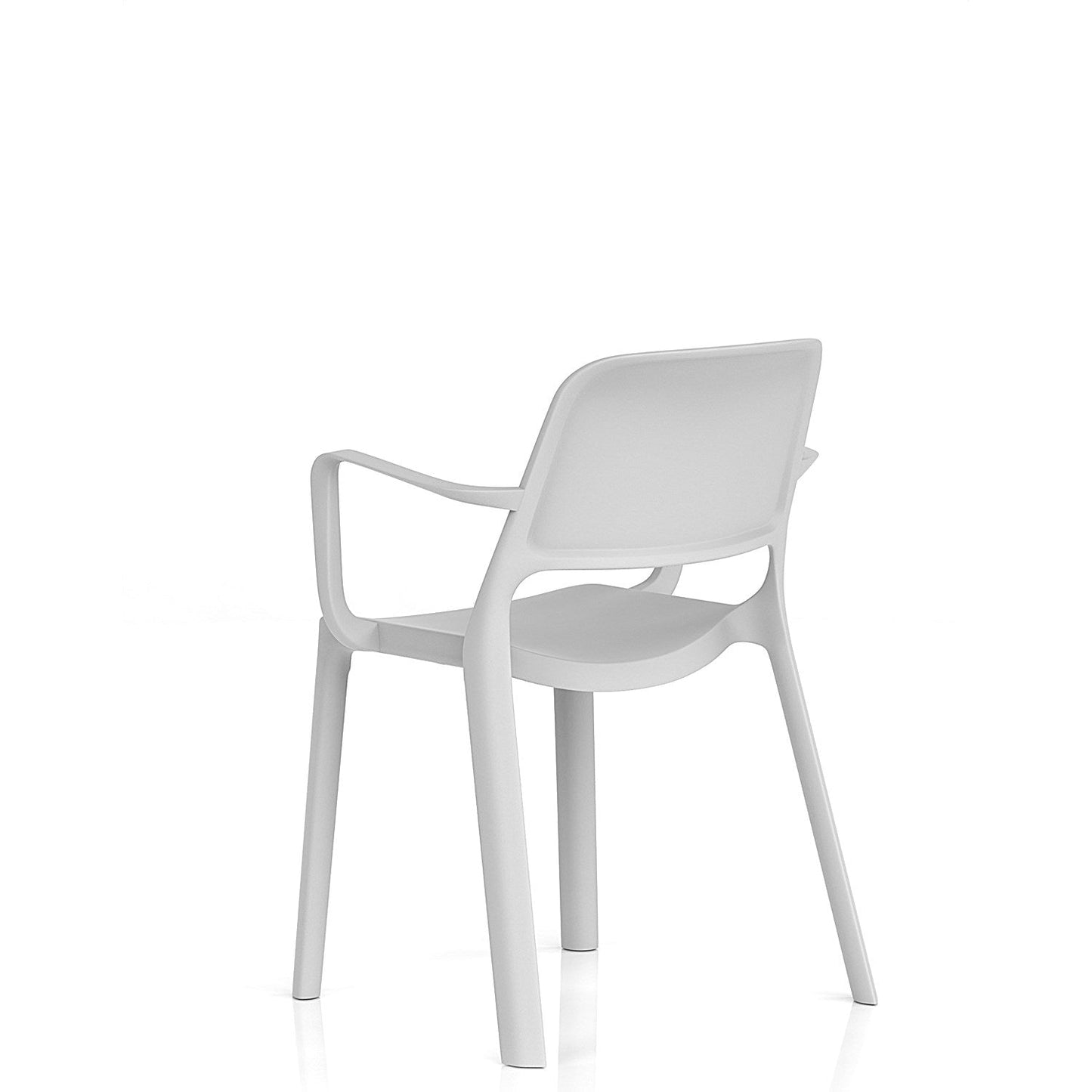 Nest Loop Stacking Cafe & Bistro Chair Grey with Arms