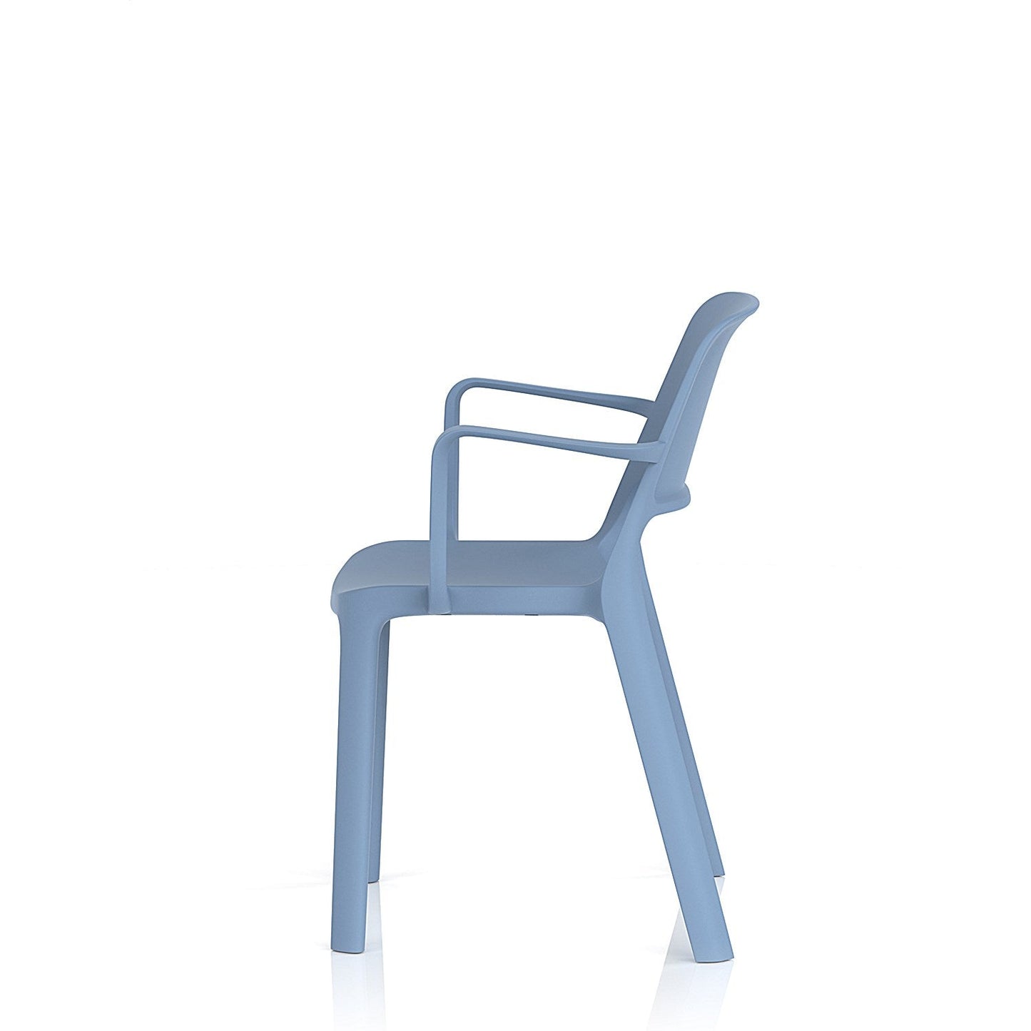 Nest Loop Stacking Cafe & Bistro Chair Blue with Arms
