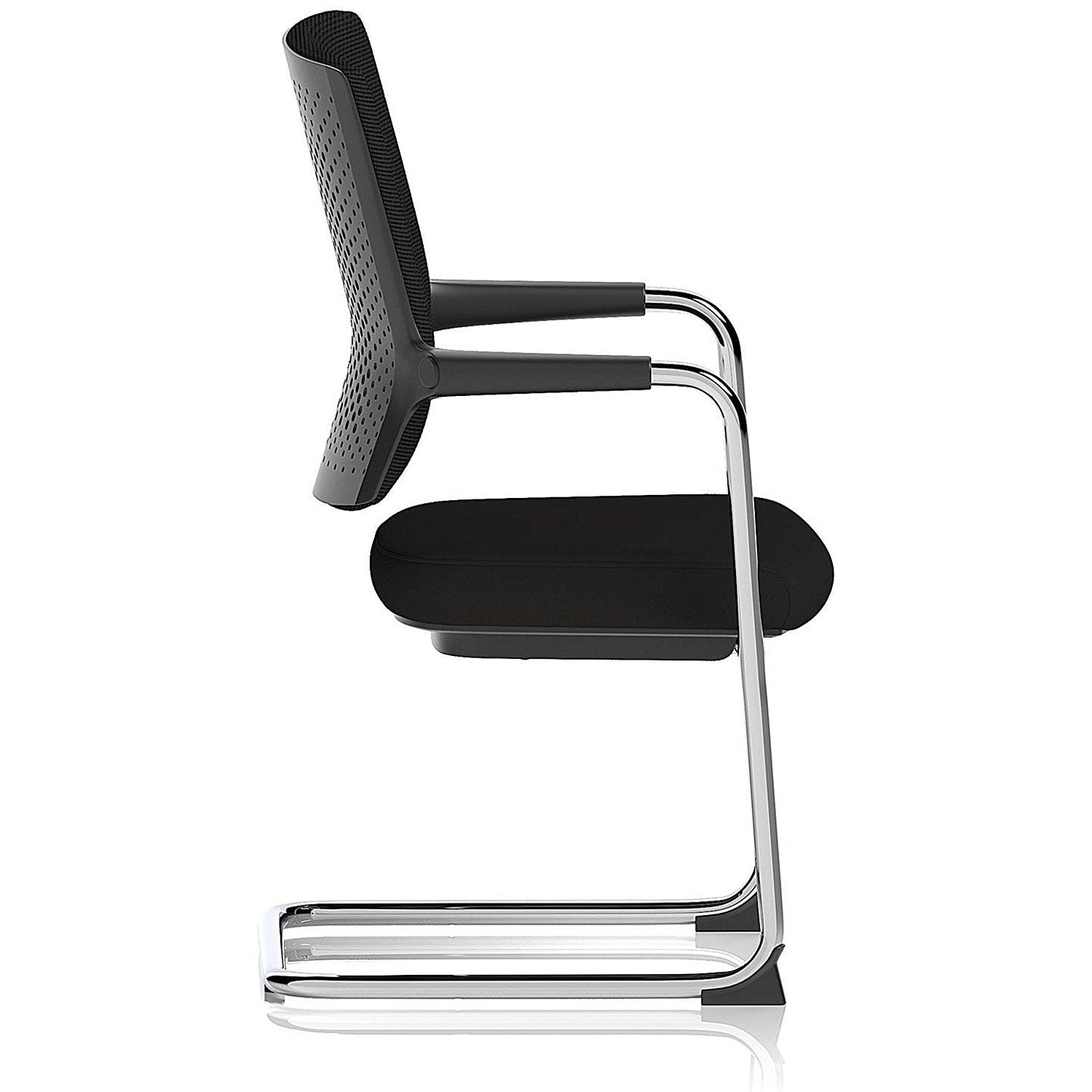 Vero Airmesh Back Cantilever Chair, Black
