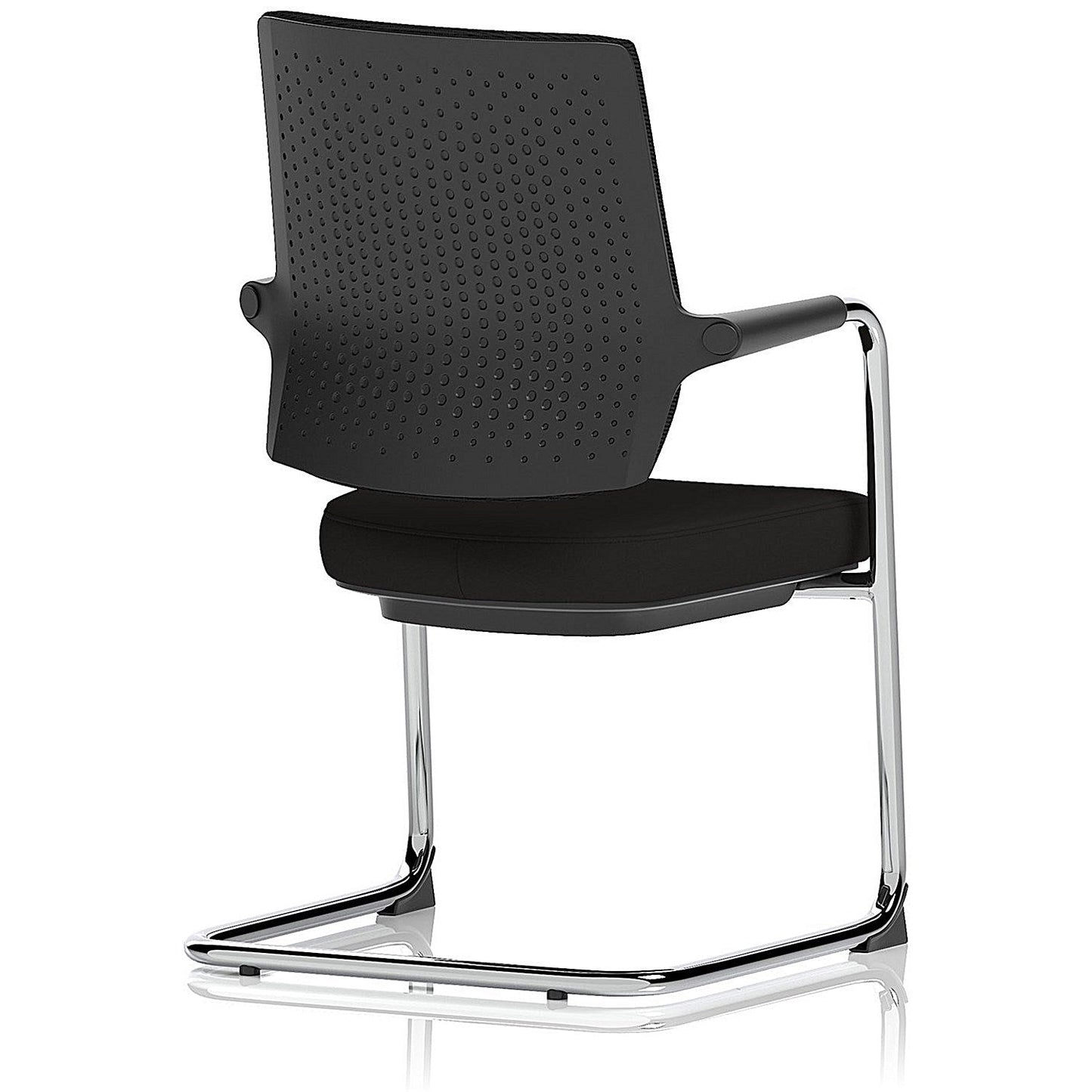 Vero Airmesh Back Cantilever Chair, Black