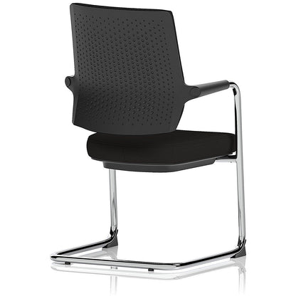 Vero Airmesh Back Cantilever Chair, Black