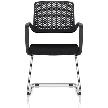 Cosmo Cantilever Chair Black Frame Black Seat