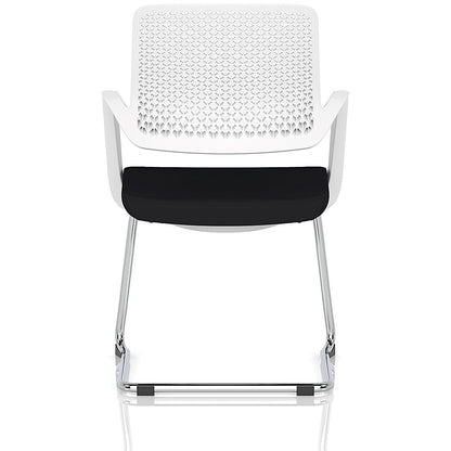 Cosmo Cantilever Chair White Frame Black Seat Easy2Order : BR000352