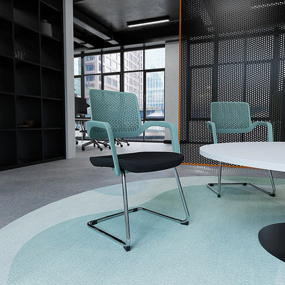 Cosmo Cantilever Chair Green Frame Black Seat Easy2Order : BR000353