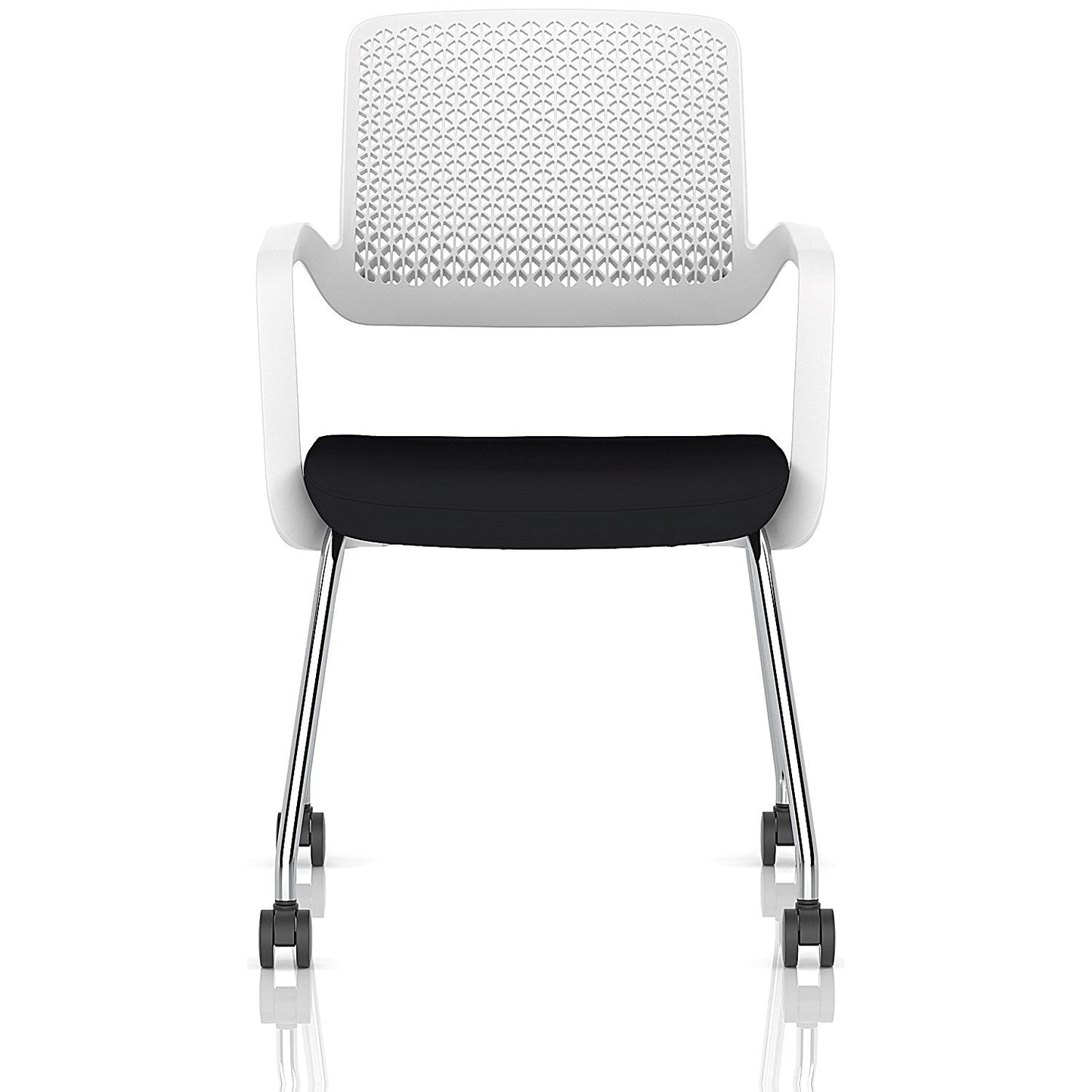 Cosmo Training Chair White Frame Black Seat