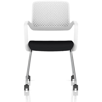 Cosmo Training Chair White Frame Black Seat