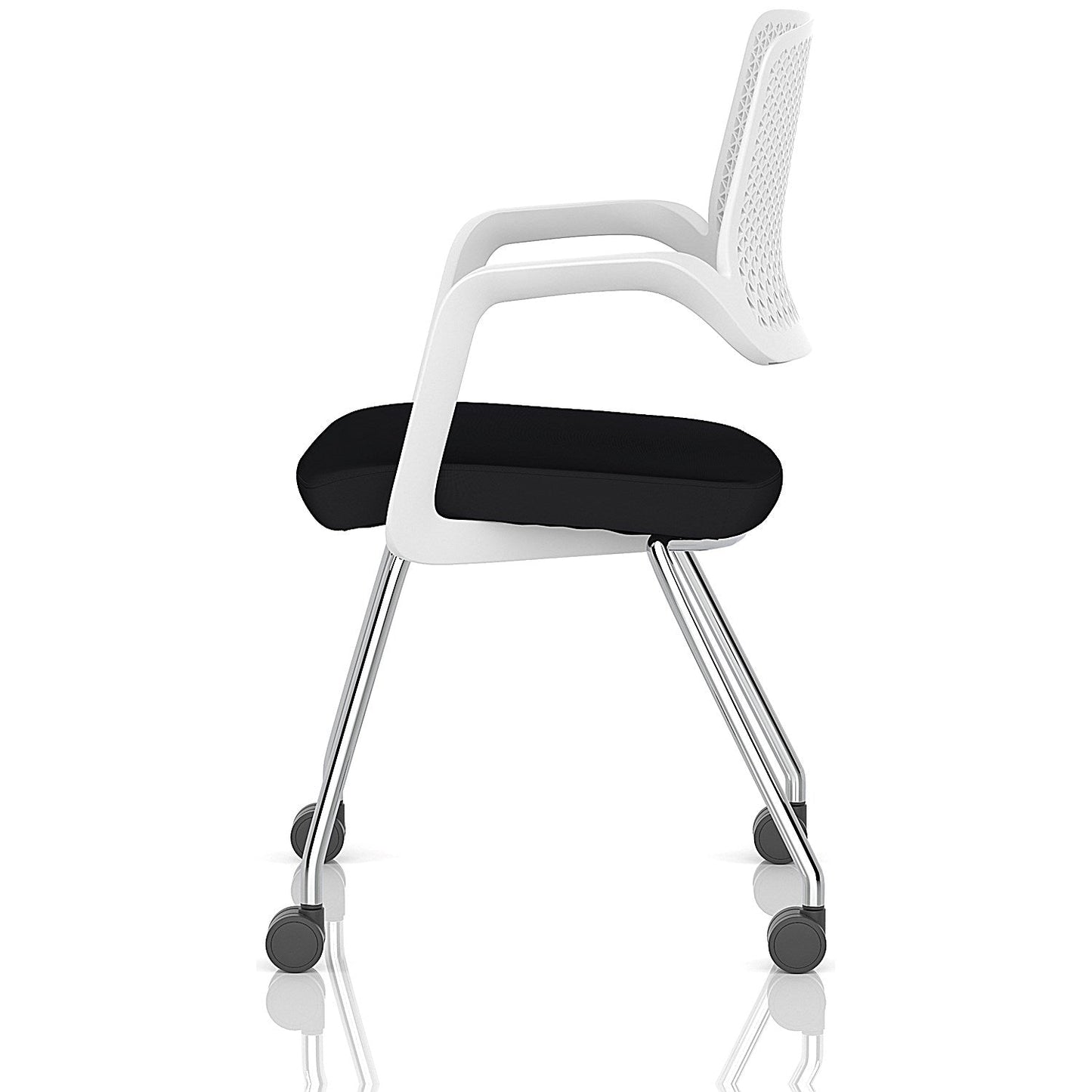 Cosmo Training Chair White Frame Black Seat
