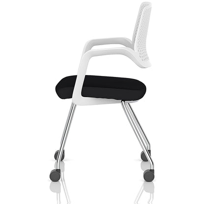 Cosmo Training Chair White Frame Black Seat