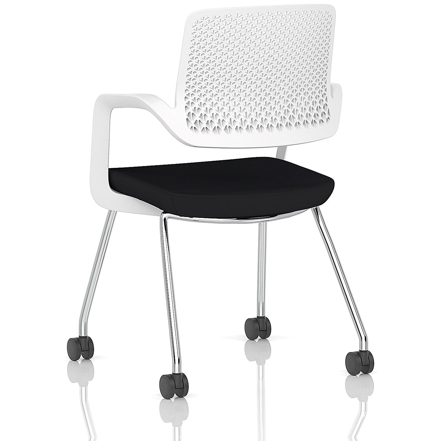 Cosmo Training Chair White Frame Black Seat