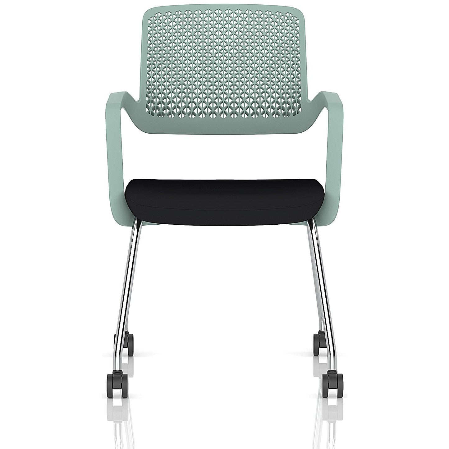 Cosmo Training Chair Green Frame Black Seat