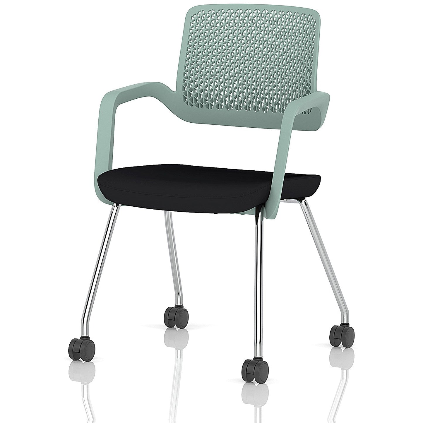 Cosmo Training Chair Green Frame Black Seat
