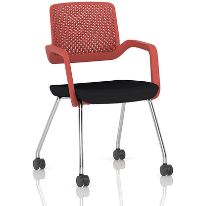 Cosmo Training Chair Red Frame Black Seat