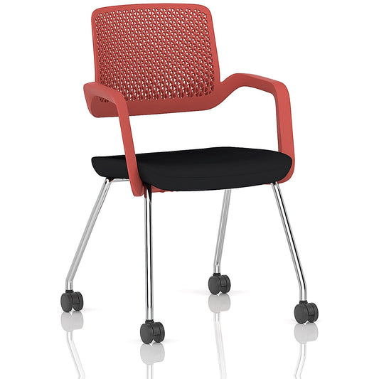 Cosmo Training Chair Red Frame Black Seat