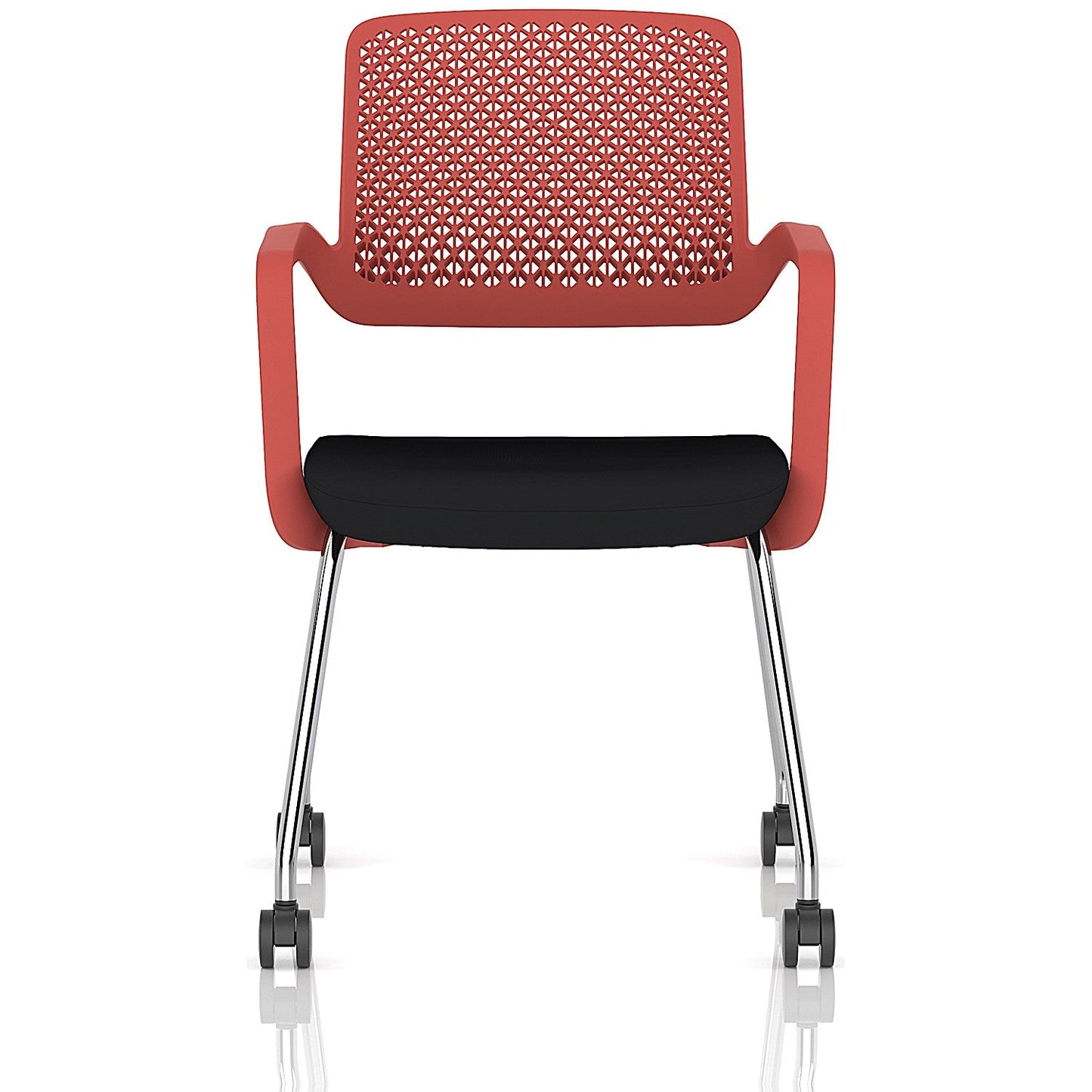 Cosmo Training Chair Red Frame Black Seat