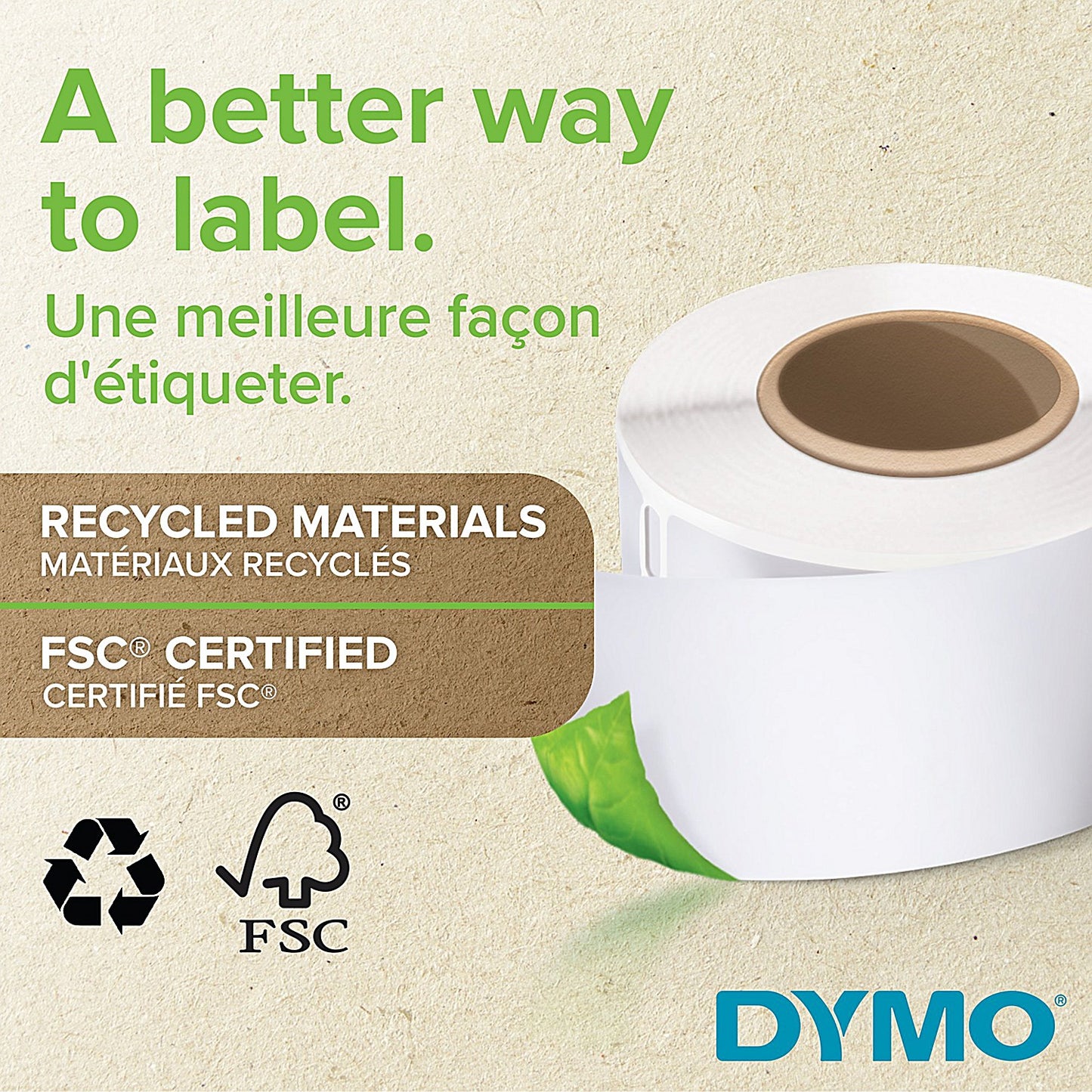 Dymo 2191636 Labelwriter Receipt Paper Roll, Black on White, 57mmx91m