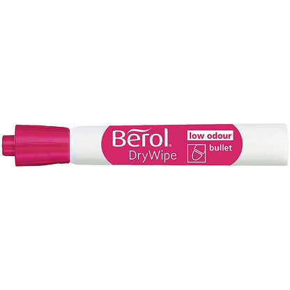 Berol Drywipe Marker, Bullet Tip, Assorted, Pack of 8