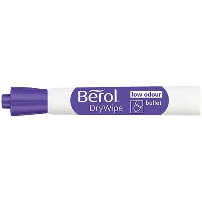 Berol Drywipe Marker, Bullet Tip, Assorted, Pack of 8