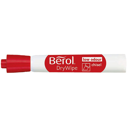 Berol Drywipe Marker, Chisel Tip, Assorted, Pack of 8