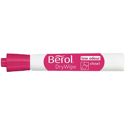 Berol Drywipe Marker, Chisel Tip, Assorted, Pack of 48