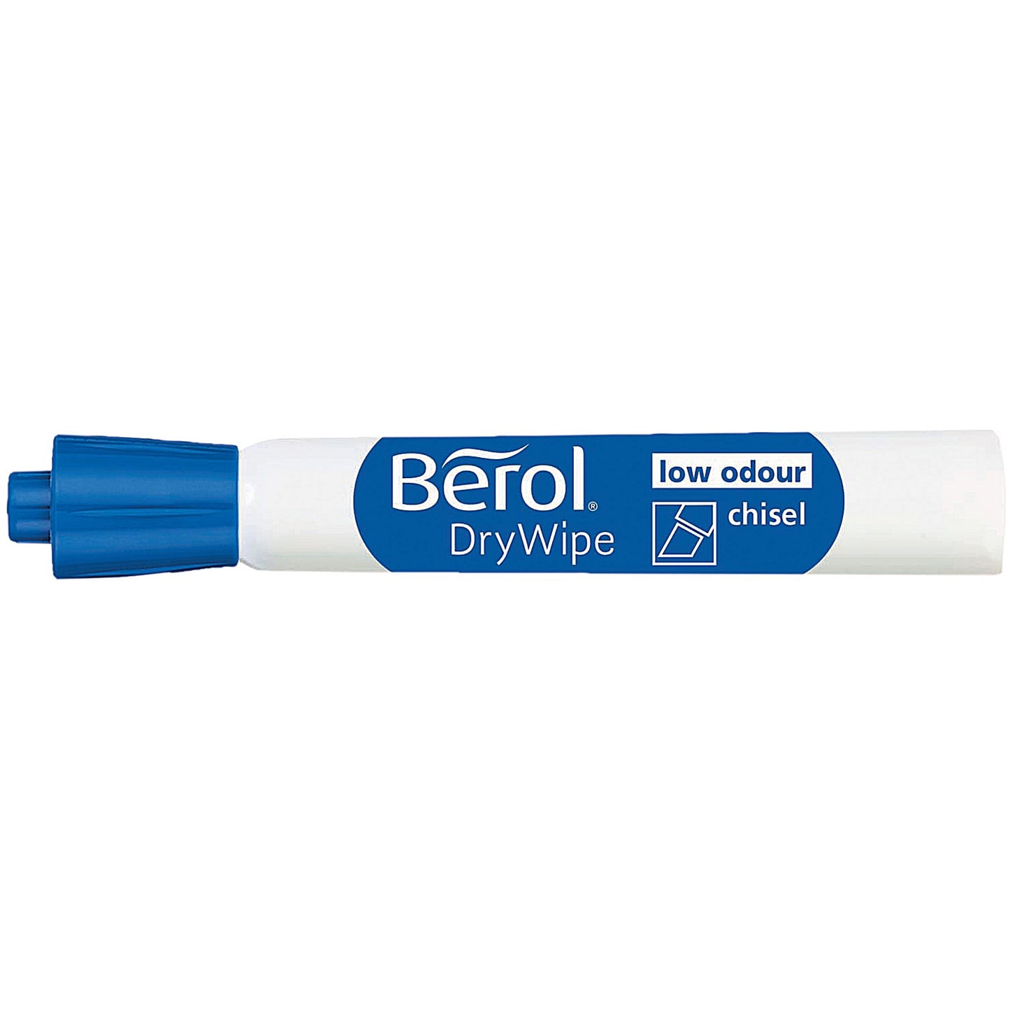 Berol Drywipe Marker, Chisel Tip, Black, Pack of 48