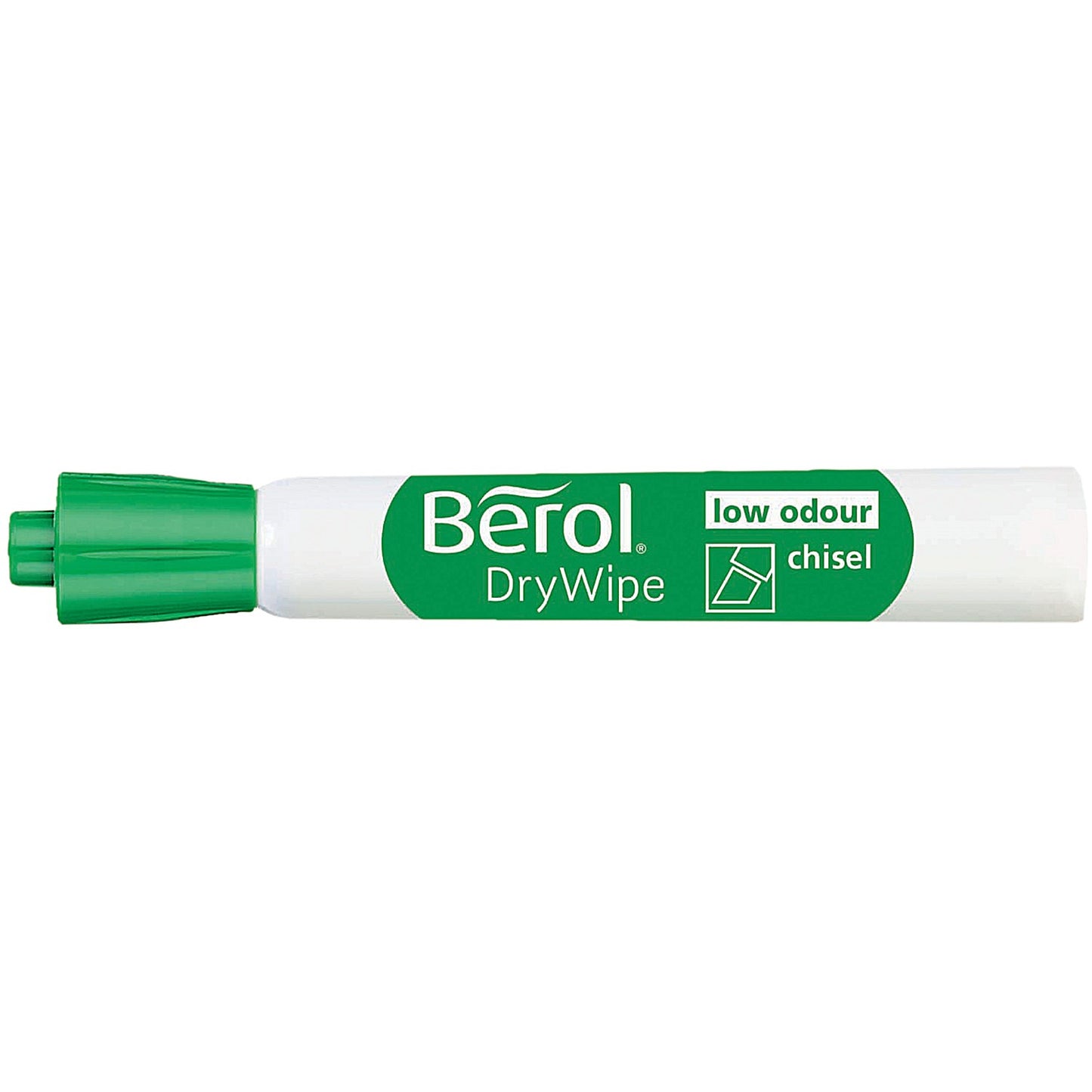 Berol Drywipe Marker, Chisel Tip, Black, Pack of 48