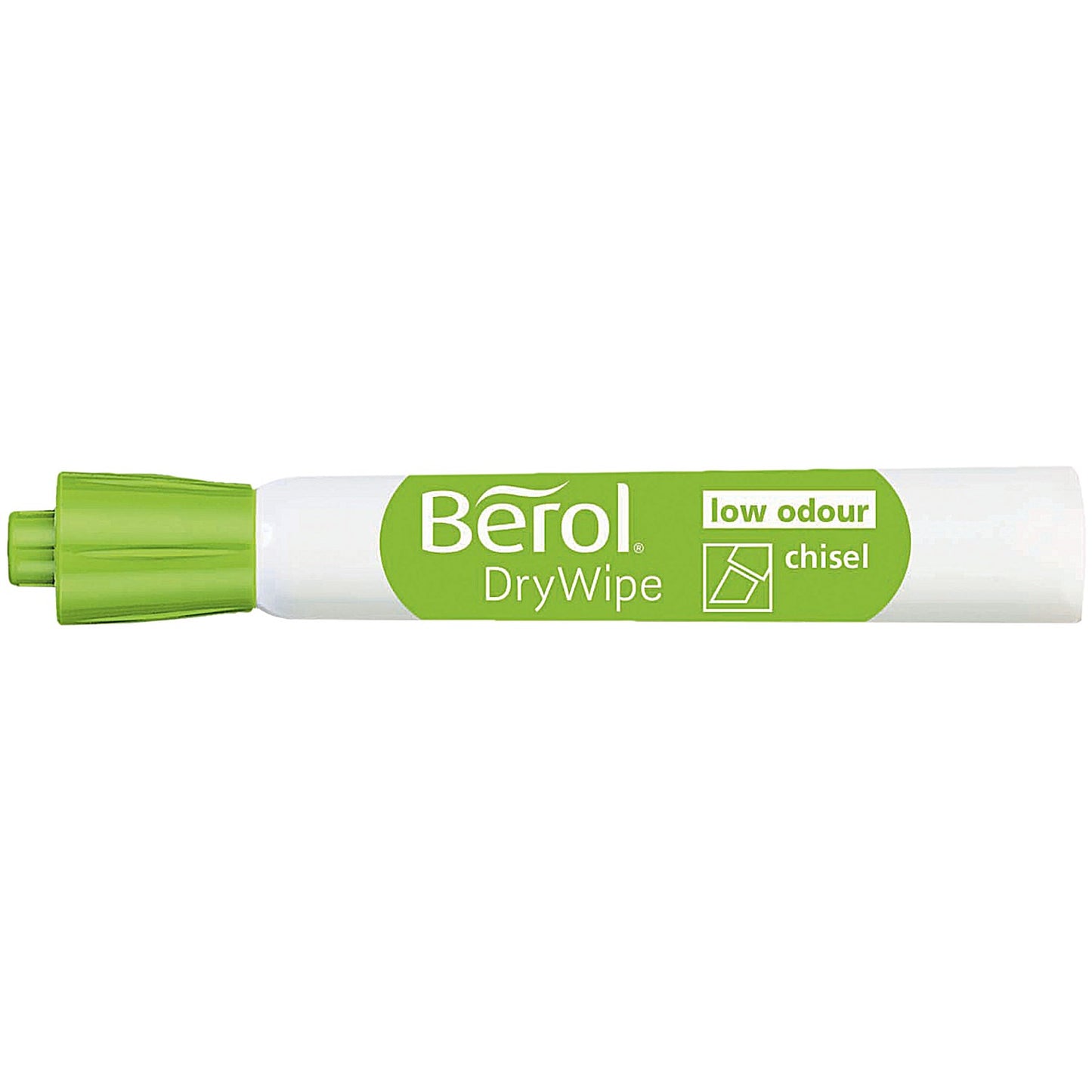 Berol Drywipe Marker, Chisel Tip, Black, Pack of 48