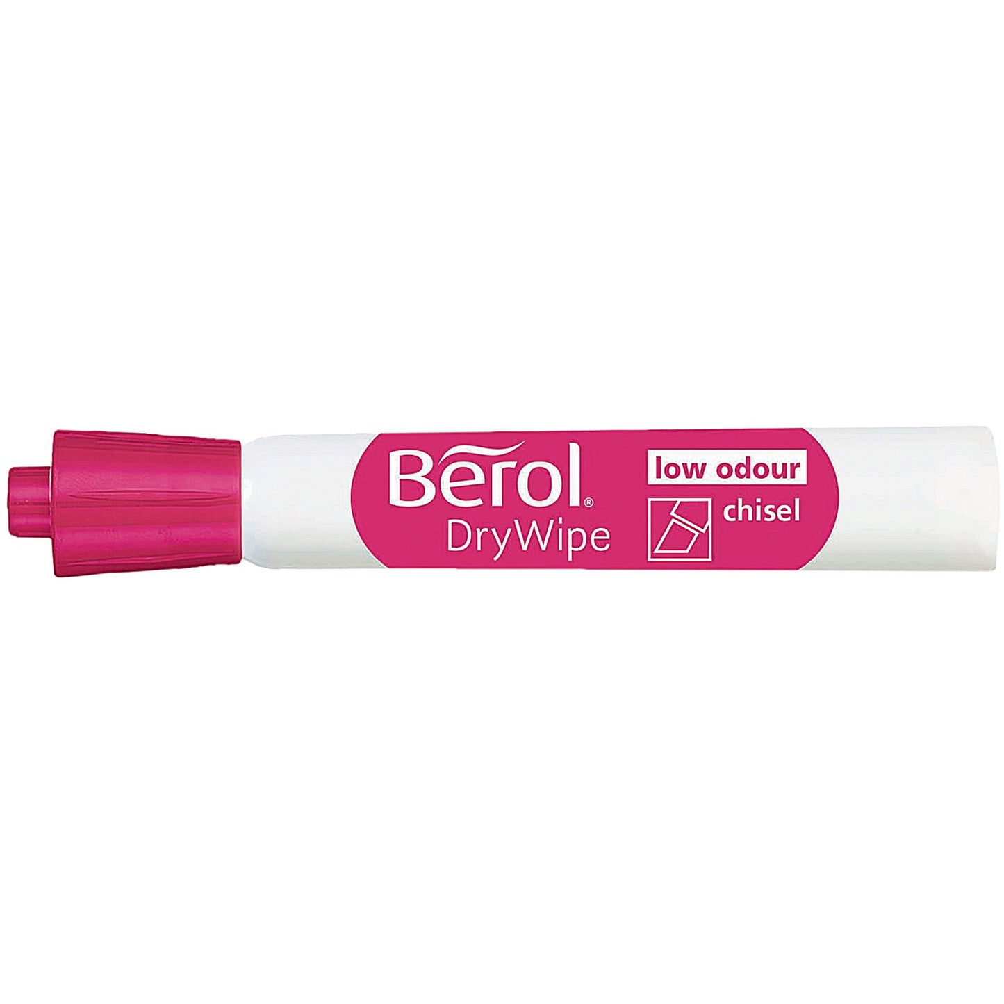 Berol Drywipe Marker, Chisel Tip, Black, Pack of 48