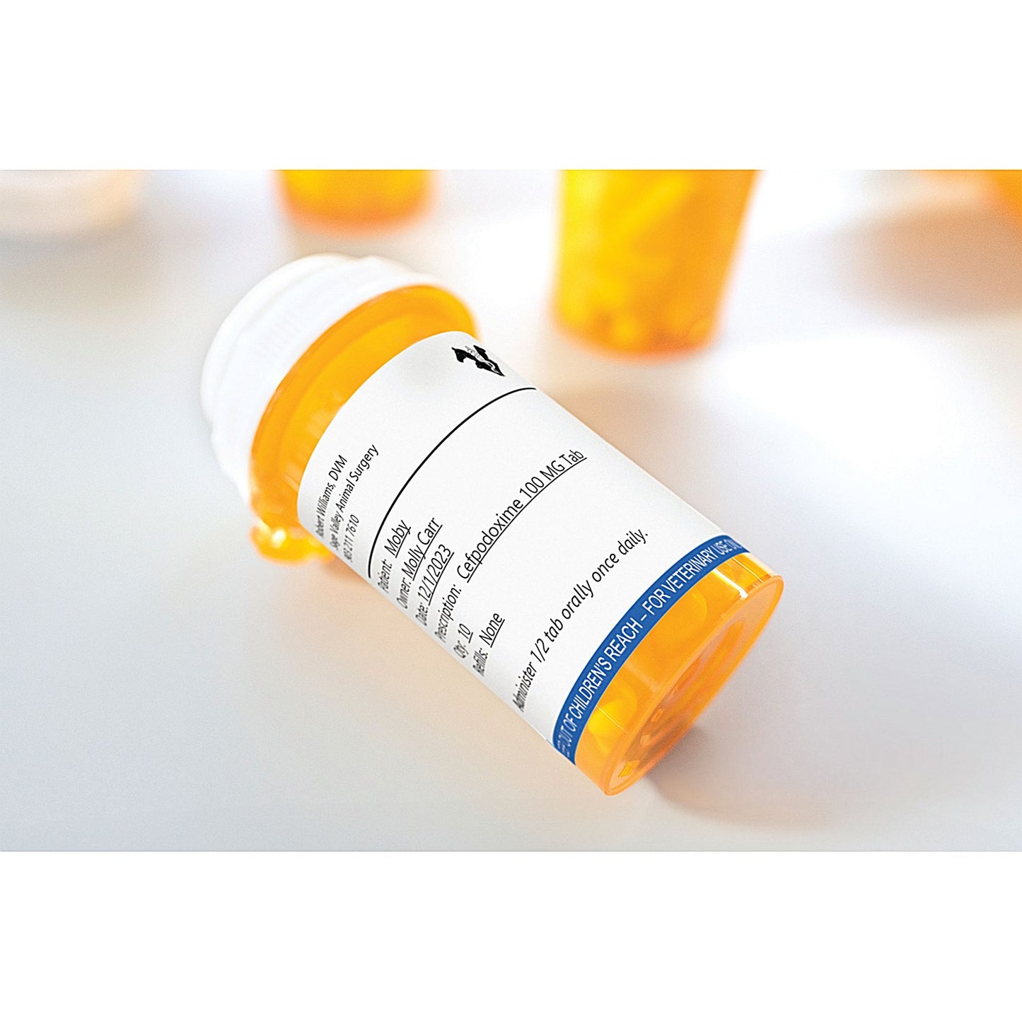 Dymo 2187328 Labelwriter Veterinary Prescription, Black on White, 54x70mm, 400 Labels Per Roll, Pack of 6